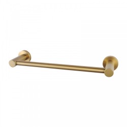 Round Brushed Yellow Gold Hand Towel Holder 347mm Wall Mounted